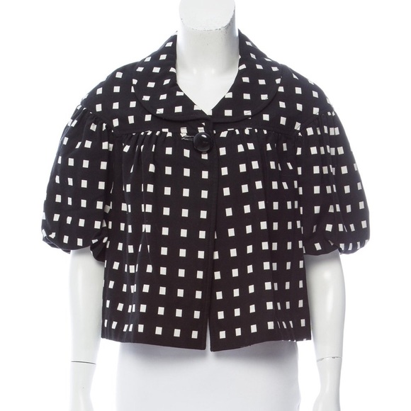 Tibi Cropped Polka Dot Jacket - Picture 2 of 8